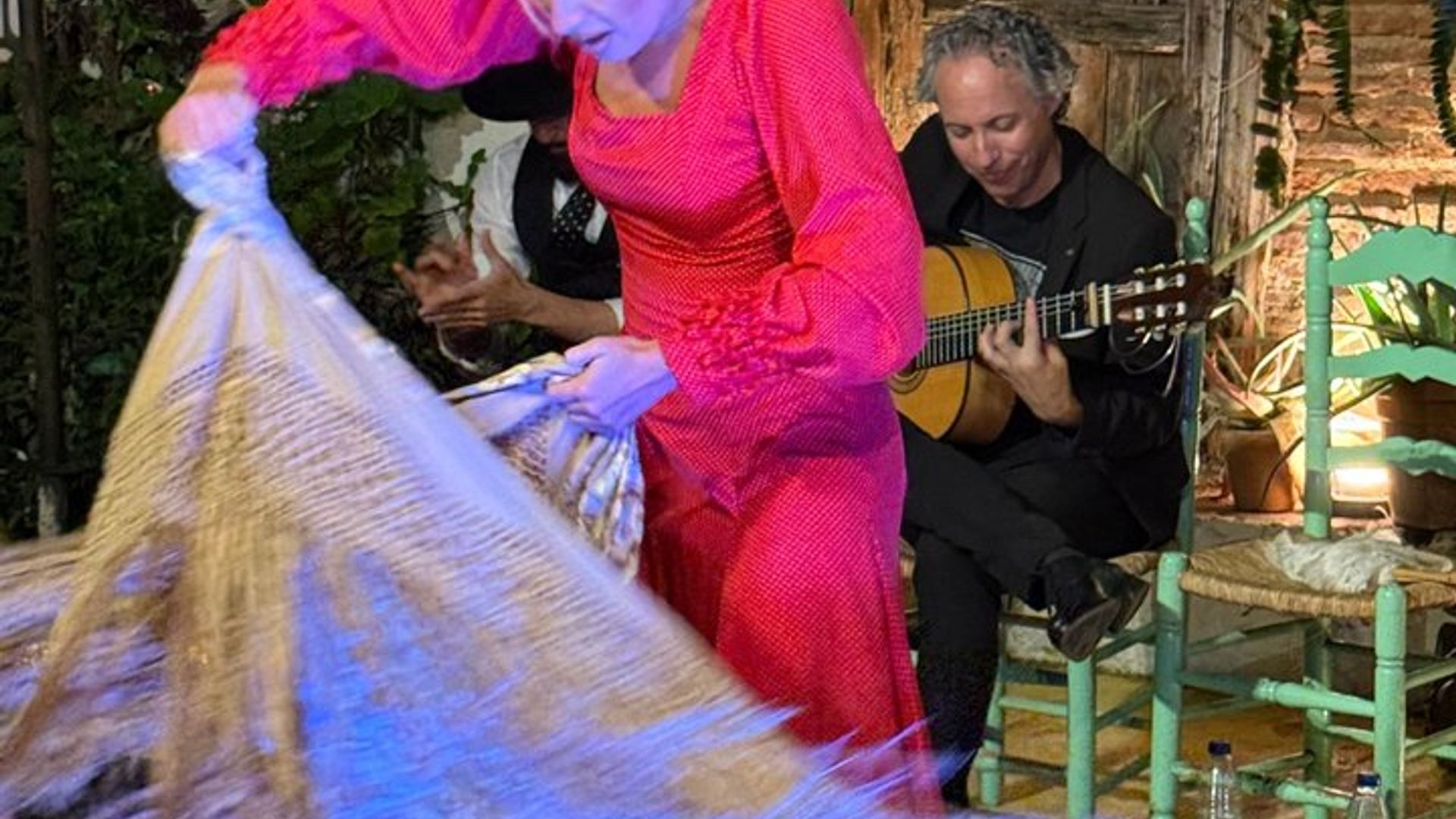 Actuación nocturna de flamenco andaluz con tapas