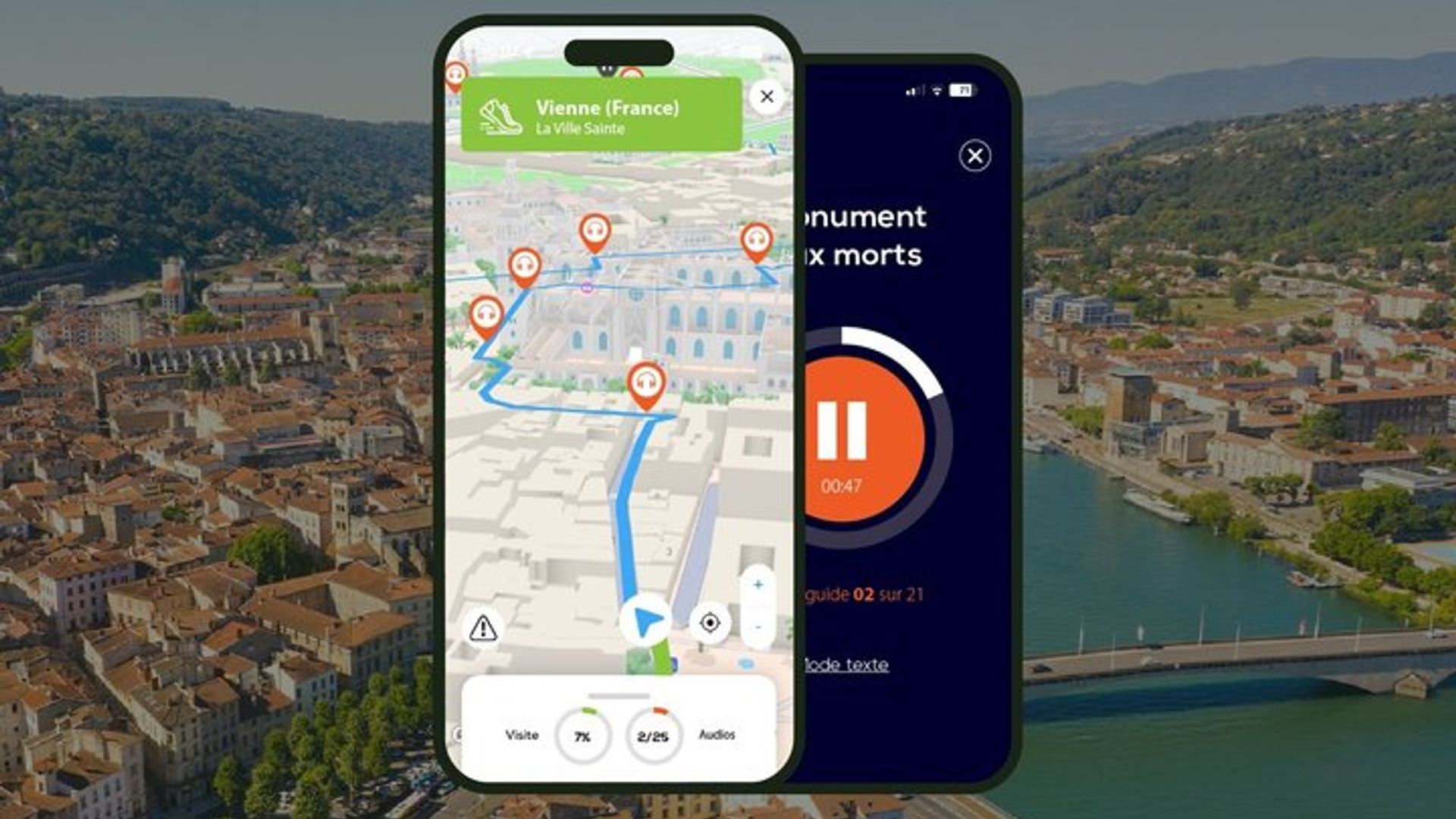Vienne (France) 1h40 audio guided walking tour and 19 audio commentaries