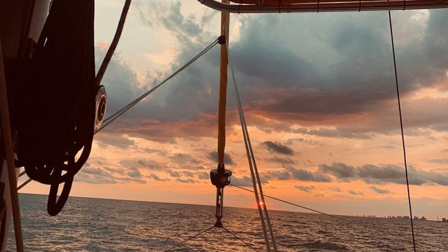 Sunset Dolphin Sail Aboard the Footloose Catamaran
