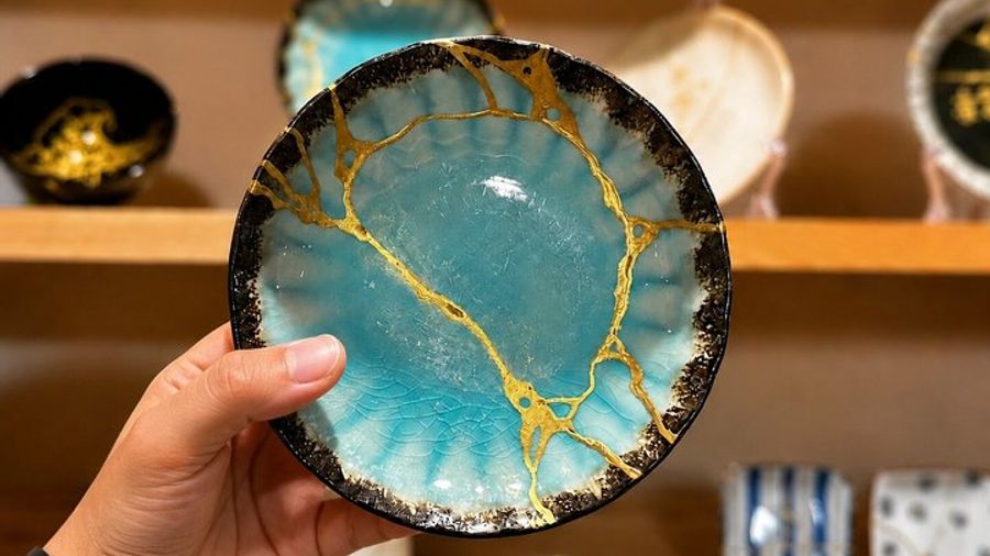 Kyoto Kintsugi Workshop in Gion with Gold Repair Art
