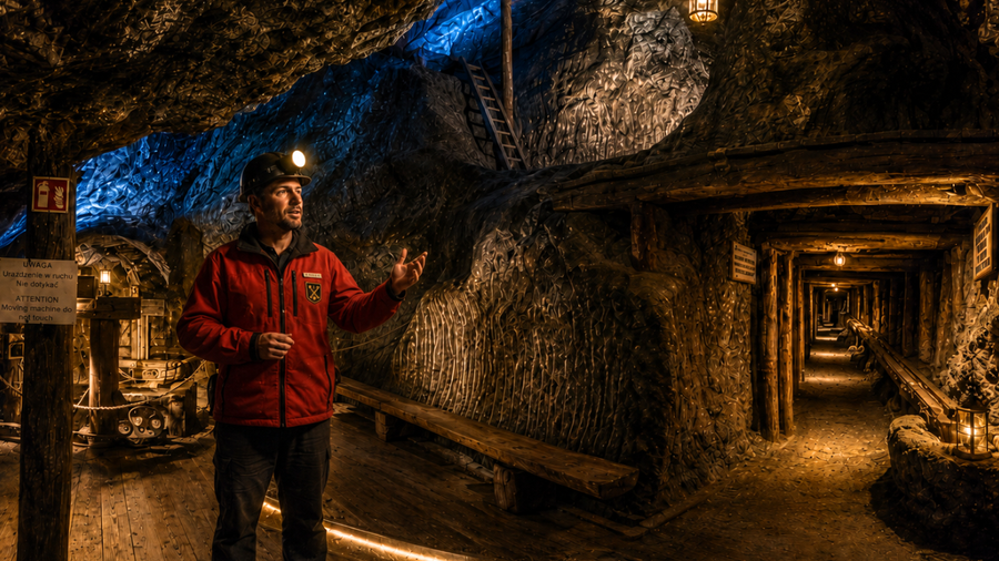 From Krakow: Wieliczka Salt Mine Live Guided Tour in English with Hotel Pickup