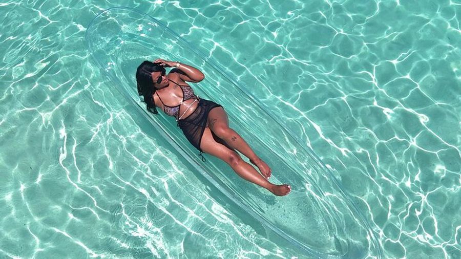 Clear kayak photoshoot Nassau Bahamas.