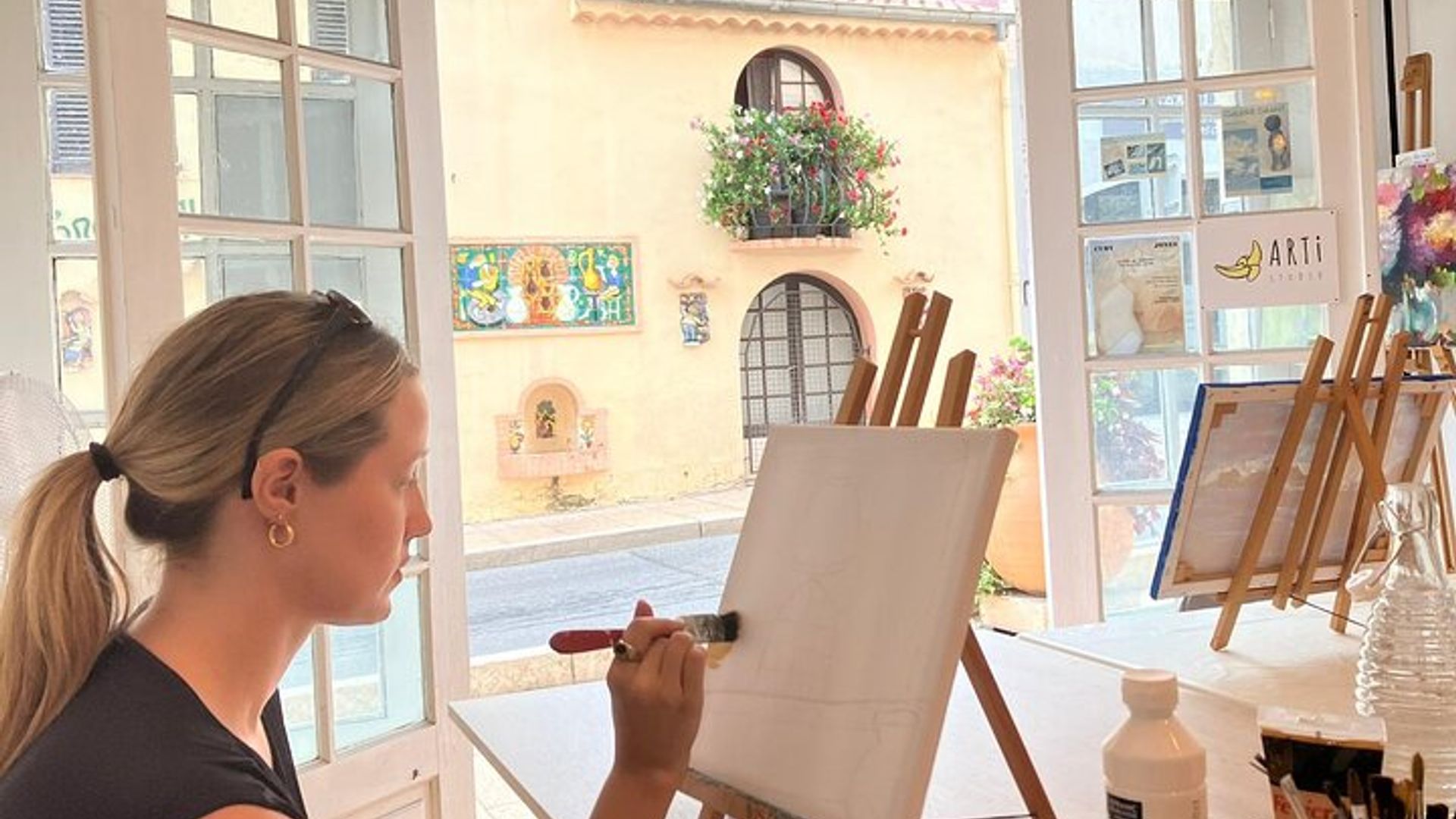 2 horas de actividad privada de pintura en Vallauris Artist Studio