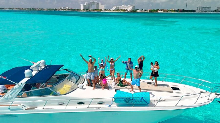 Cancun Private Luxury 55-Foot (17-Meter) Yacht Rental