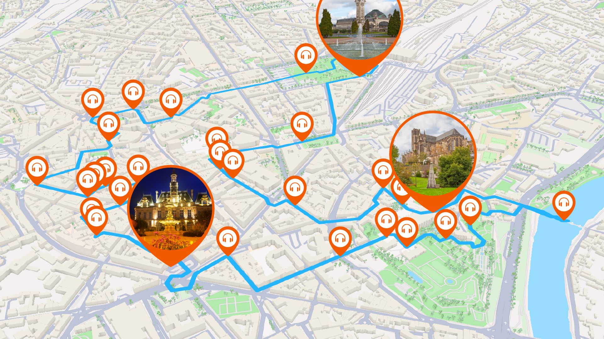 Limoges: Audio Guided Walking Tour (2:15 - 17 audio comments)