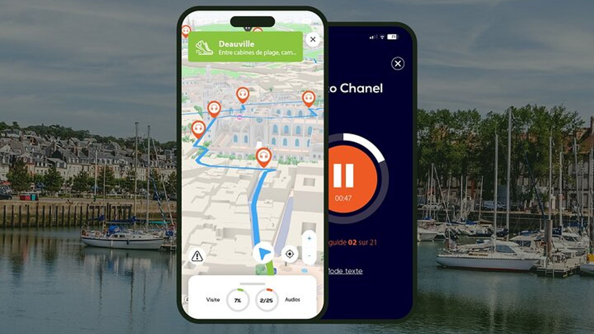 Deauville Visite audioguidée à pied 2h et 19 commentaires audios