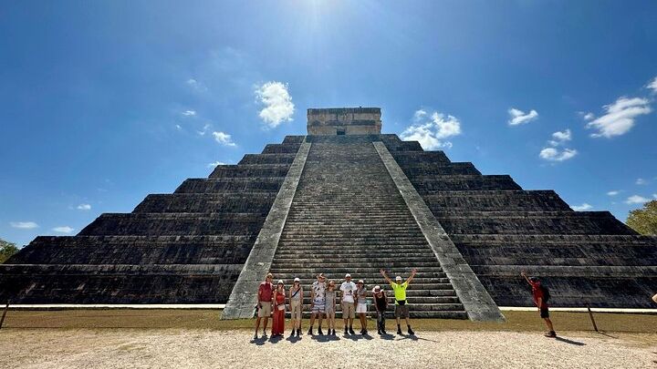 From Merida: Chichen Itza Tour, Izamal, Cenote Ik Kil and Food