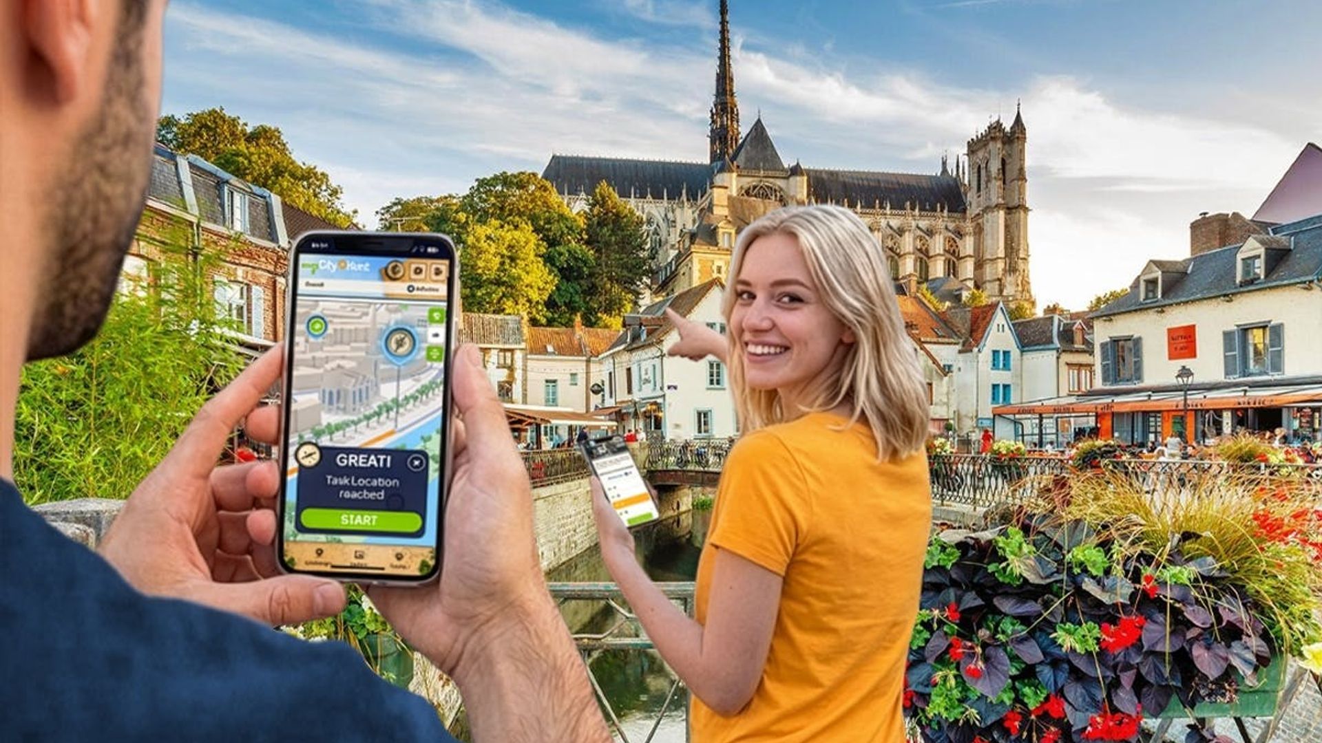 Self-guided digital scavenger hunt in Amiens