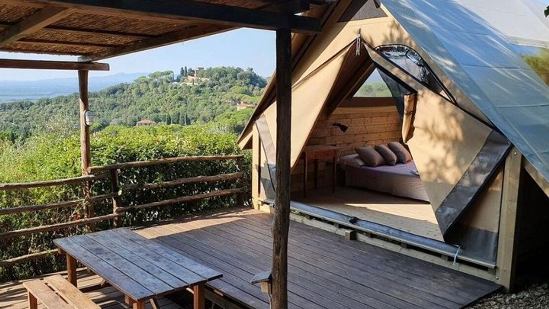 Glamping dans la belle campagne toscane
