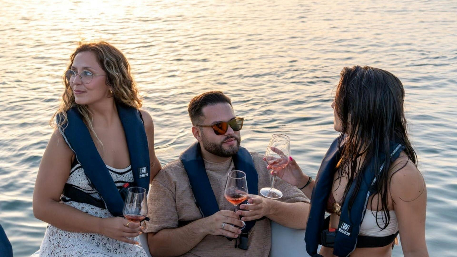 Boat tour on the Guadiana River at sunset