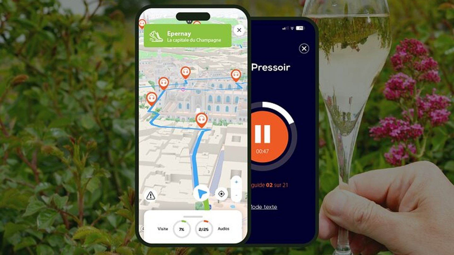 Epernay: 1-stündiger Audio-Rundgang mit 15 Audiokommentaren
