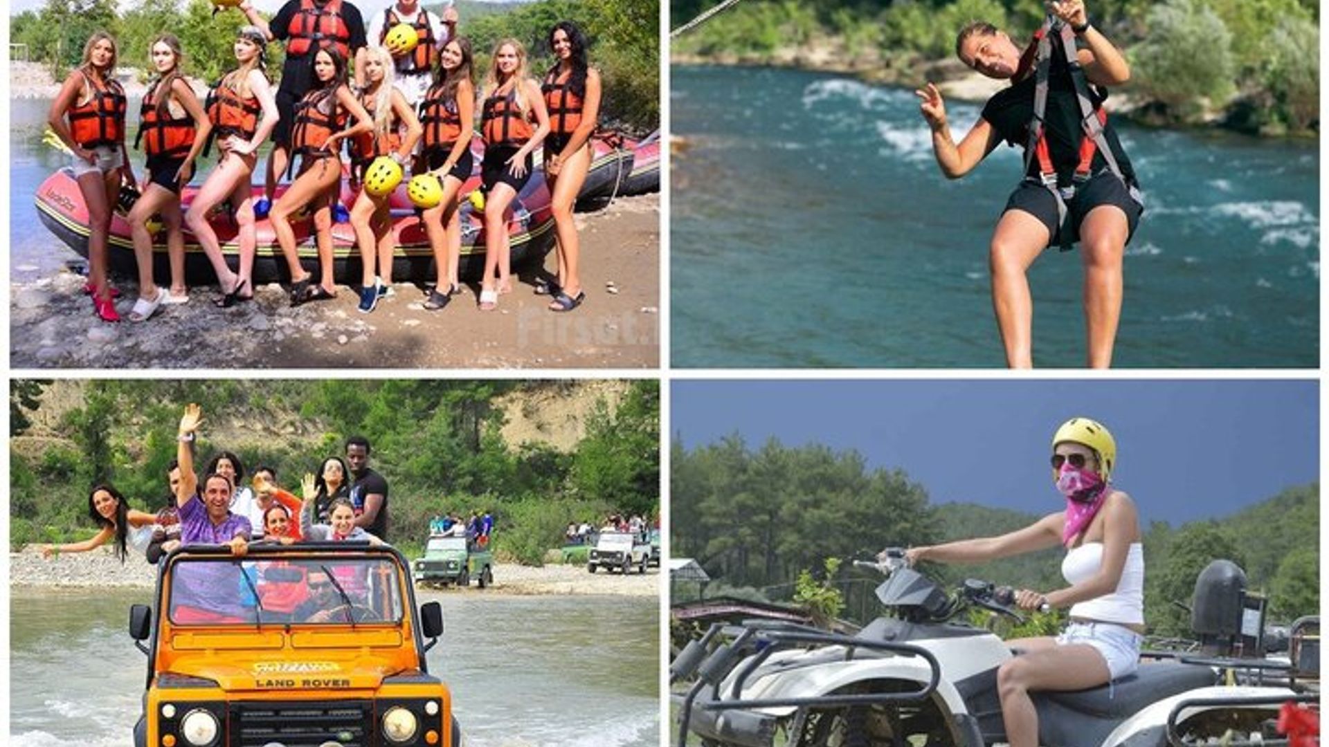 Antalya-Abenteuerpaket: Rafting, Jeep, ATV, Zipline, Mittagessen