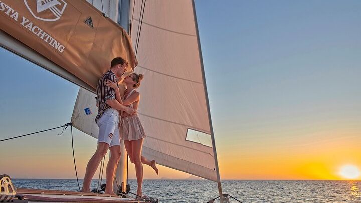 Santorini Small-Group All-Inclusive Catamaran Cruise