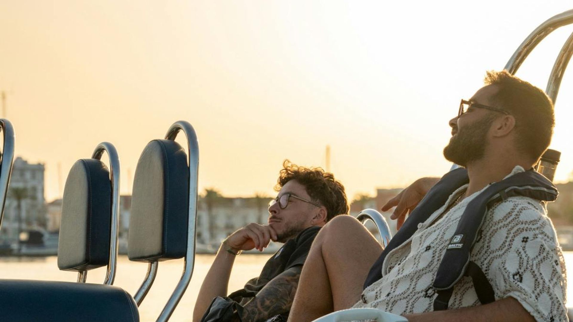 Boat tour on the Guadiana River at sunset