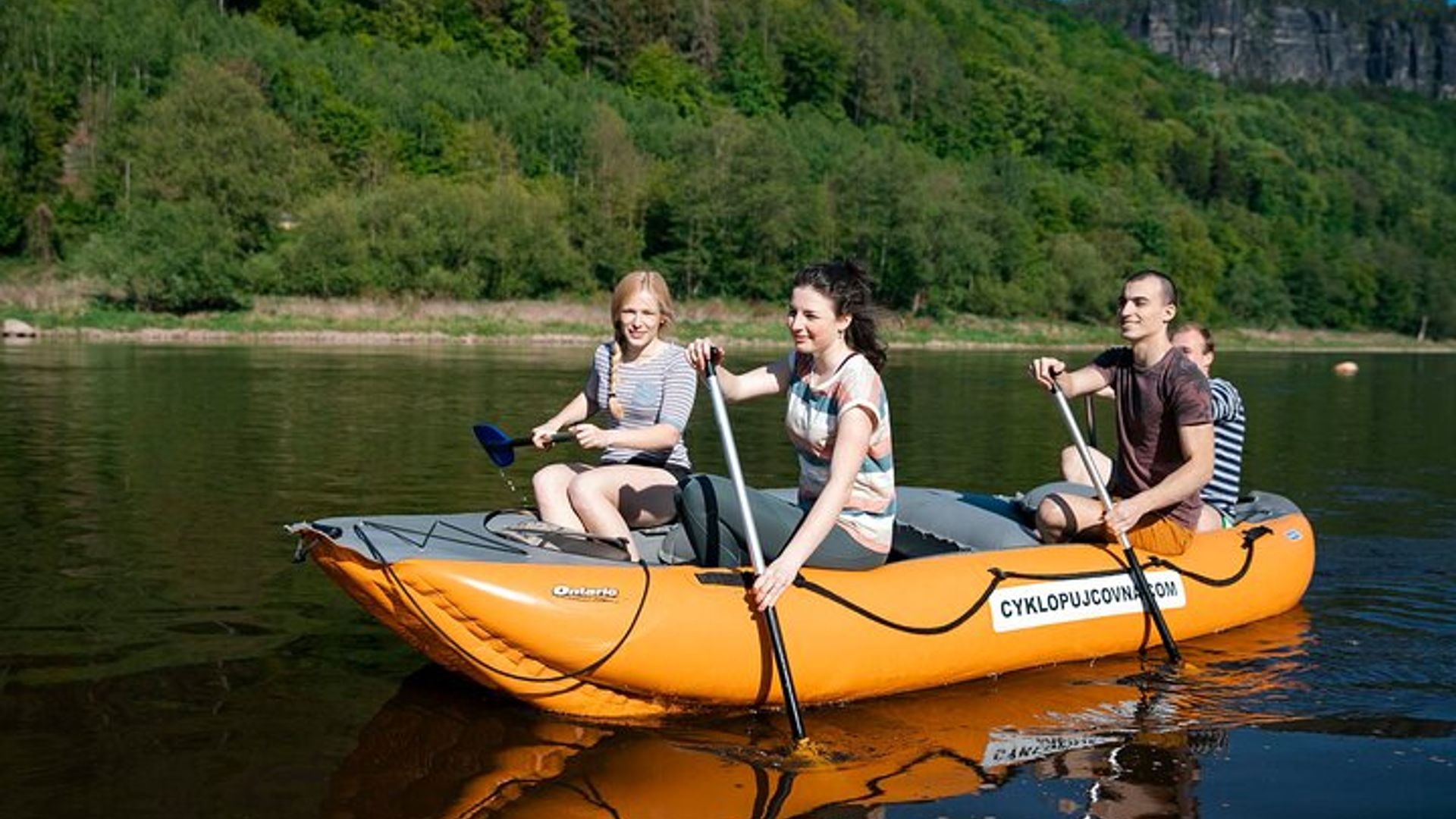 Self-Guided Rafting and Bicycle Tour with Maps from Decin