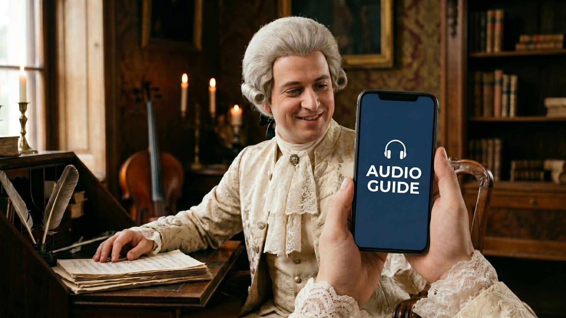 Prague Mozart exhibition ticket and audio guide