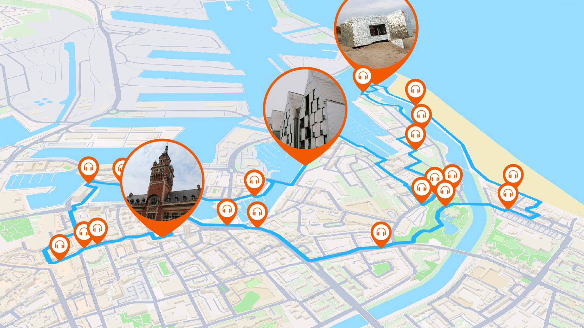 Dunkerque: Audio Guided Walking Tour (3:10 - 22 audio comments)