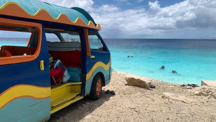 Private Group Bonaire Open Bus Tour with Snorkeling